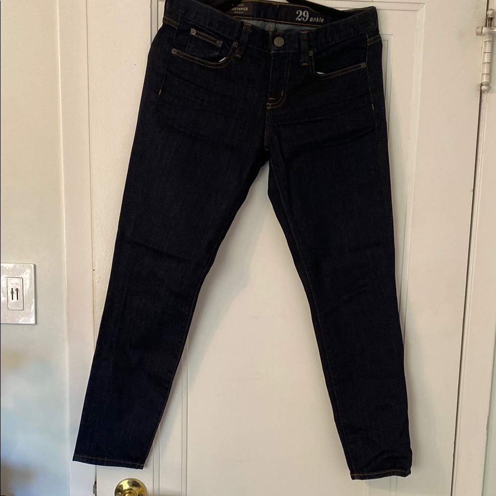 Dark Wash Denim Skinny Ankle Jeans